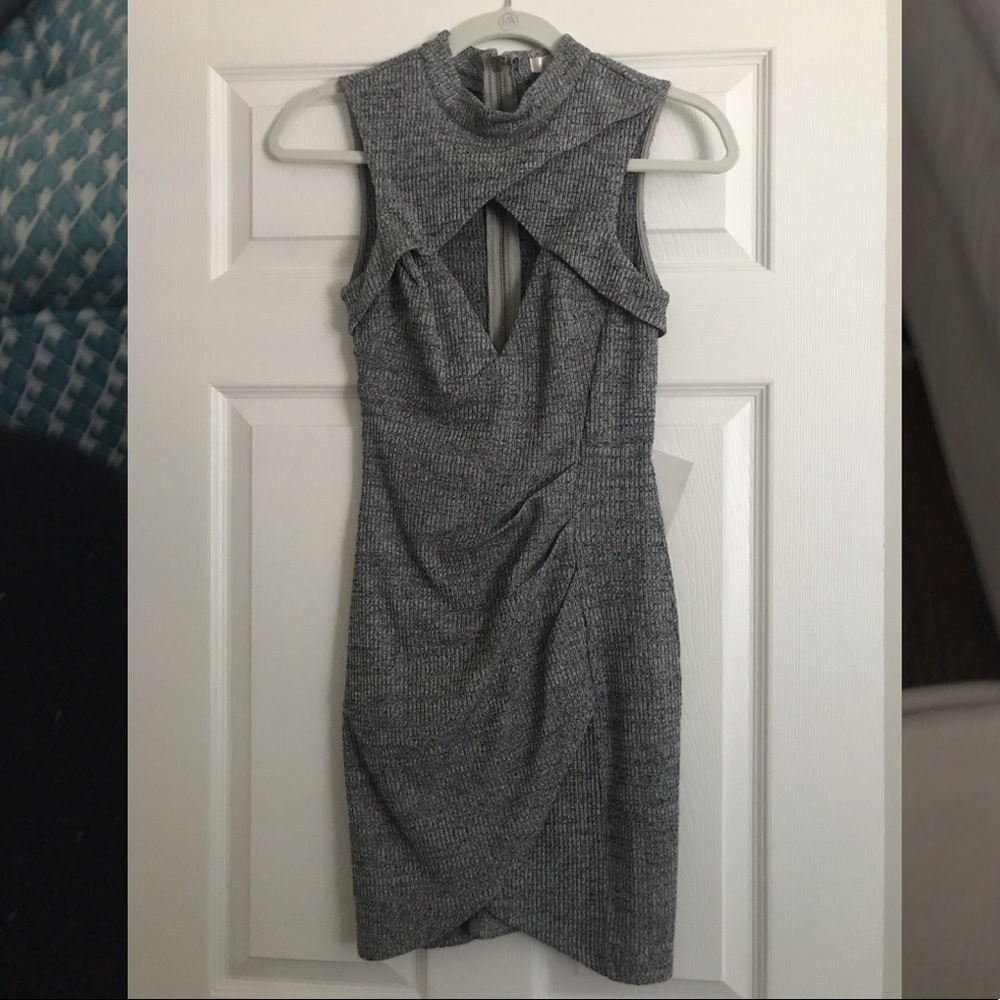 Luxxel ribbed cutout dress
